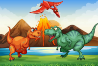 Colorful Dinosaurs Match 3 img